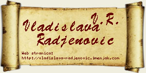 Vladislava Rađenović vizit kartica